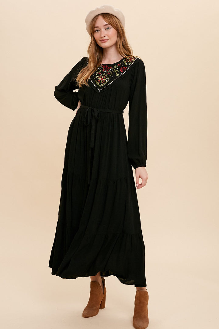 IN LOOM EMBROIDERED MAXI DRESS