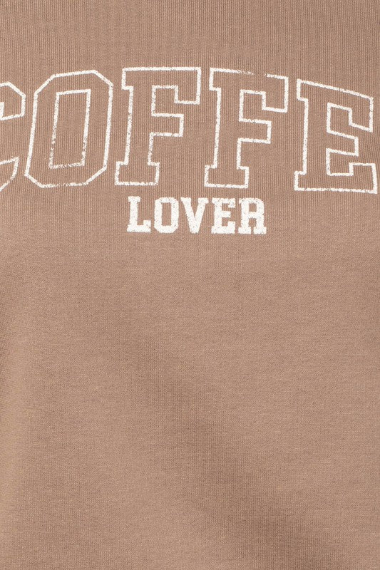 GILLI Long Sleeve Coffee Lover Graphic Print Top