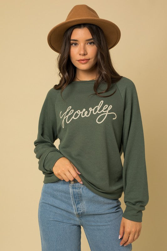 Gilli L/S Howdy Graphic Print Top