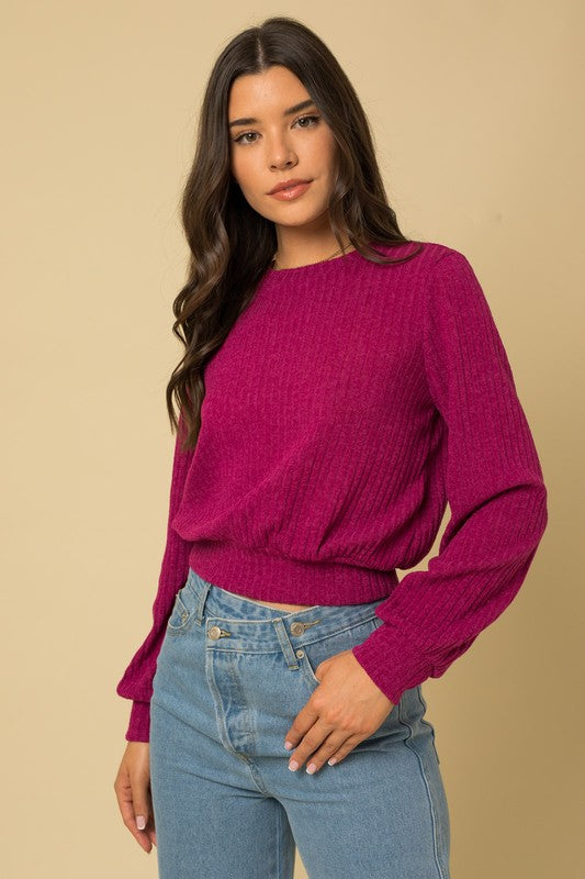 Gilli L/S Back Open Tie Top