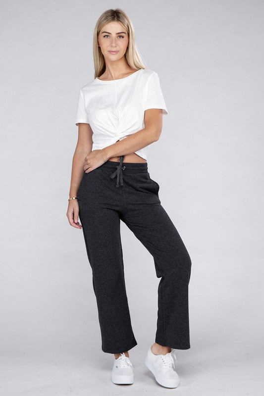 Ambiance Lounge Wide Pants with Drawstrings