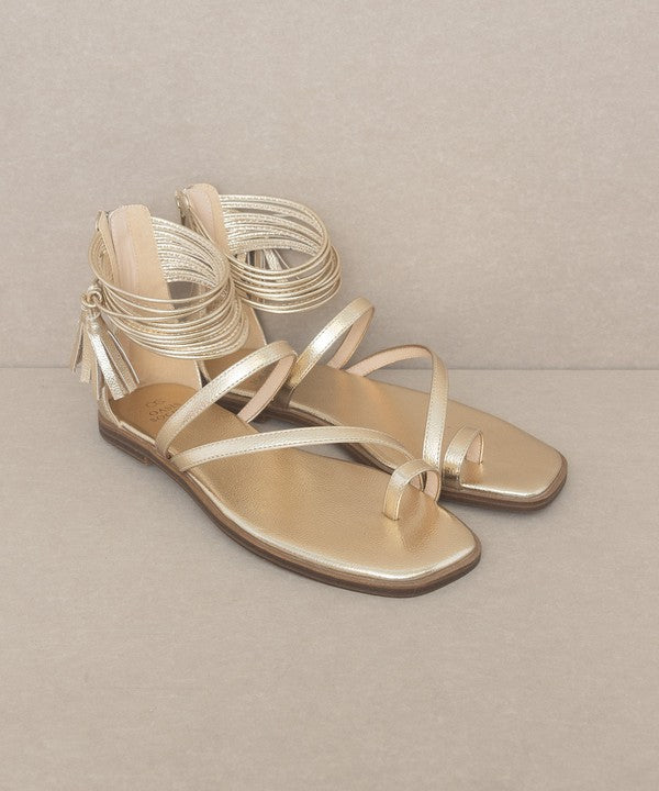 Oasis Society Abril Strappy Ankle Wrap Sandal