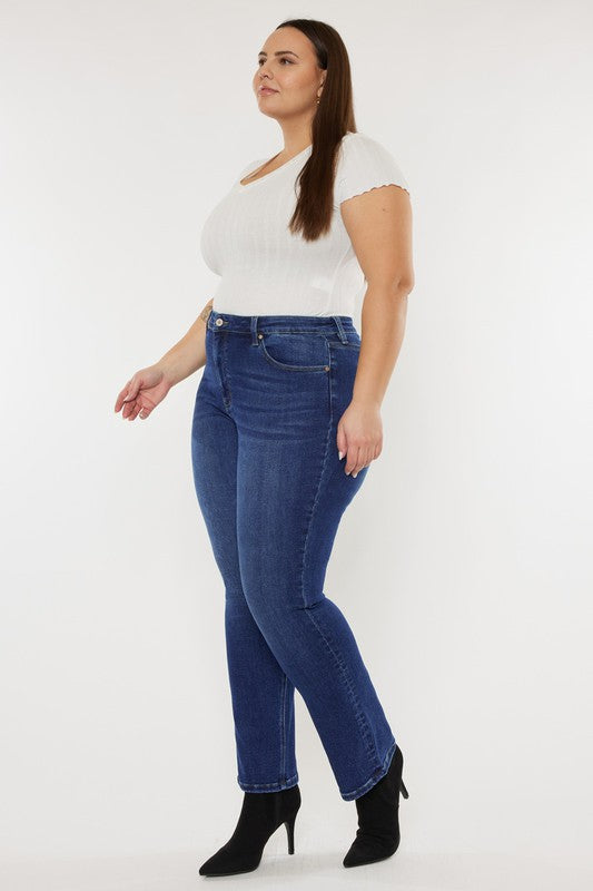 Kan Can Plus Size Slim Straight Jeans