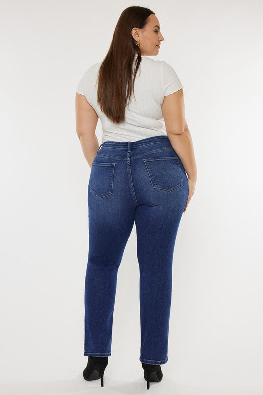 Kan Can Plus Size Slim Straight Jeans