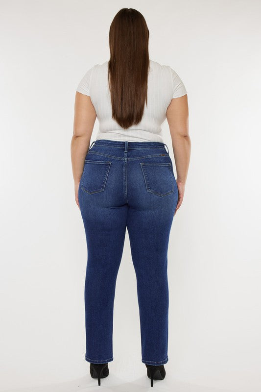 Kan Can Plus Size Slim Straight Jeans