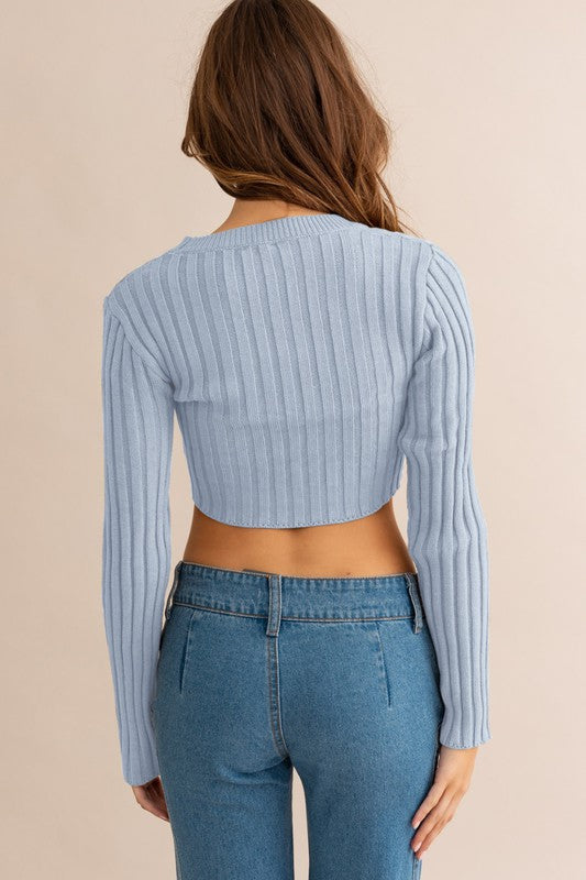 Le Lis Asymmetrical Hem Knit Top