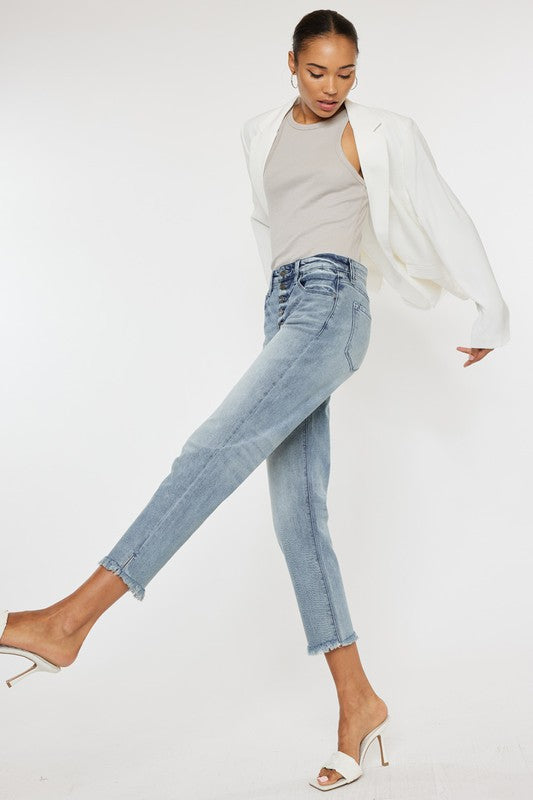 Kan Can High Rise Straight Fit Jeans