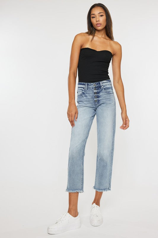 Kan Can High Rise Straight Fit Jeans