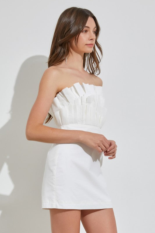 DO + BE COLLECTION Off Shoulder Ruffle Dress