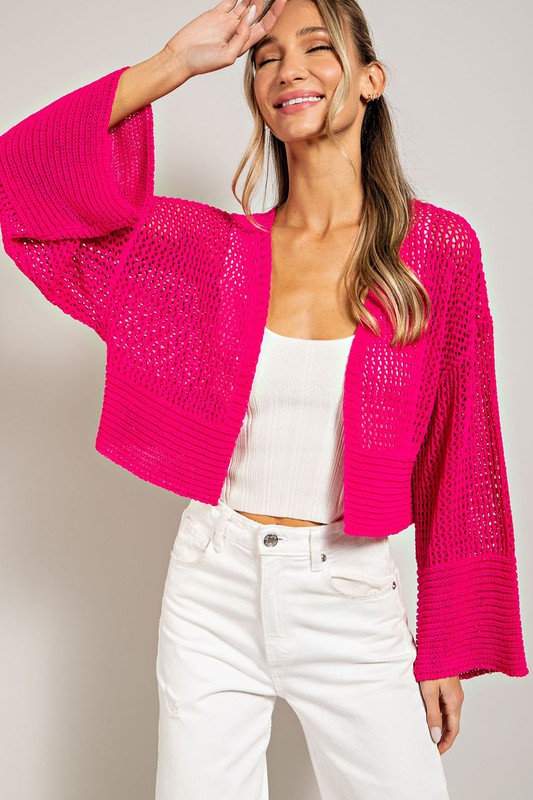 Eesome Eyelet Knit Cardigan