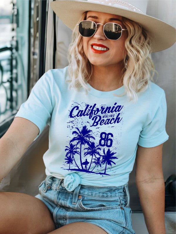 California Malibu Beach 86 Graphic Tee