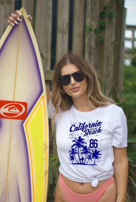 California Malibu Beach 86 Graphic Tee