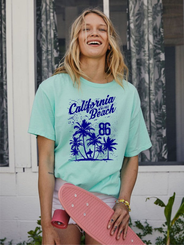 California Malibu Beach 86 Graphic Tee