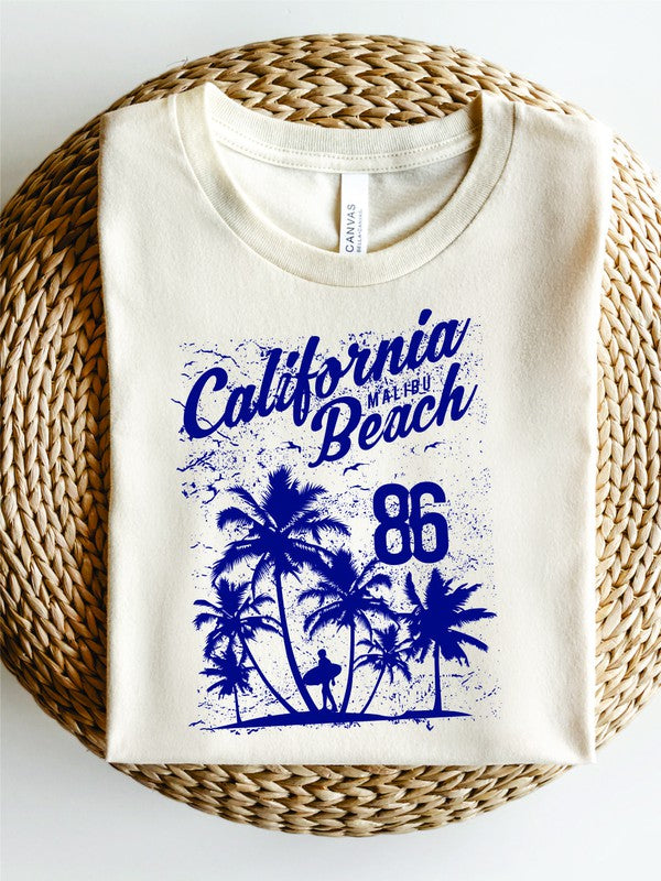 California Malibu Beach 86 Graphic Tee