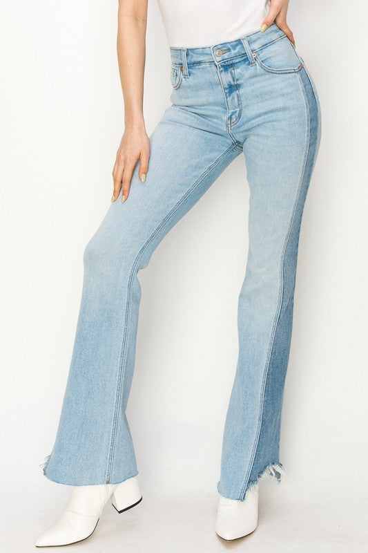 ARTEMIS VINTAGE HIGH RISE BOOT CUT W/COLOR PANEL JEANS