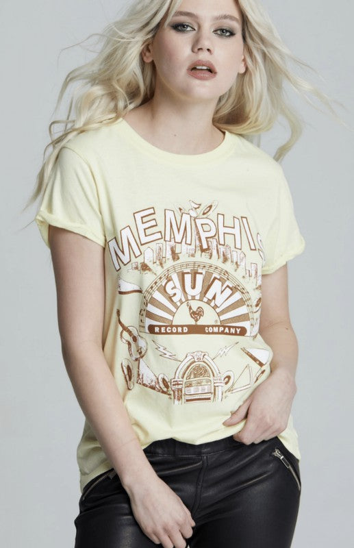 Recycled Karma Sun Records X Elvis Presley Memphis Fitted Tee