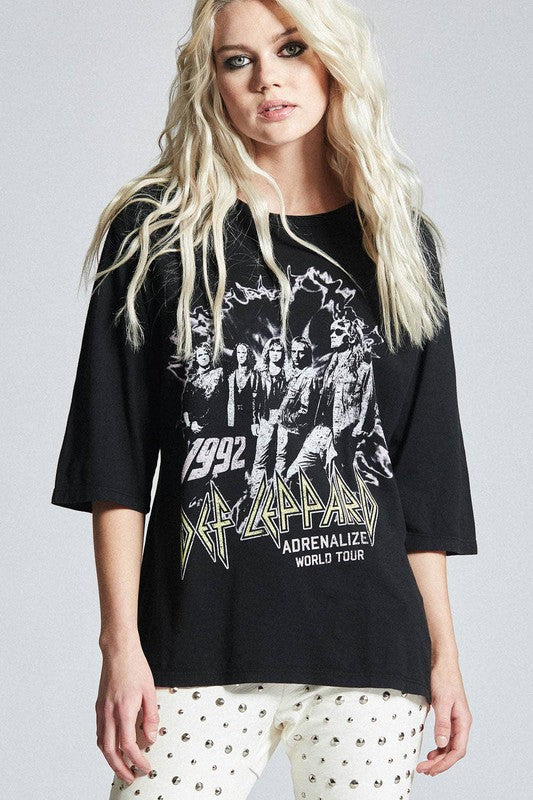Recycled Karma Def Leppard Adrenalize World Tour 3/4 Sleeve Tee