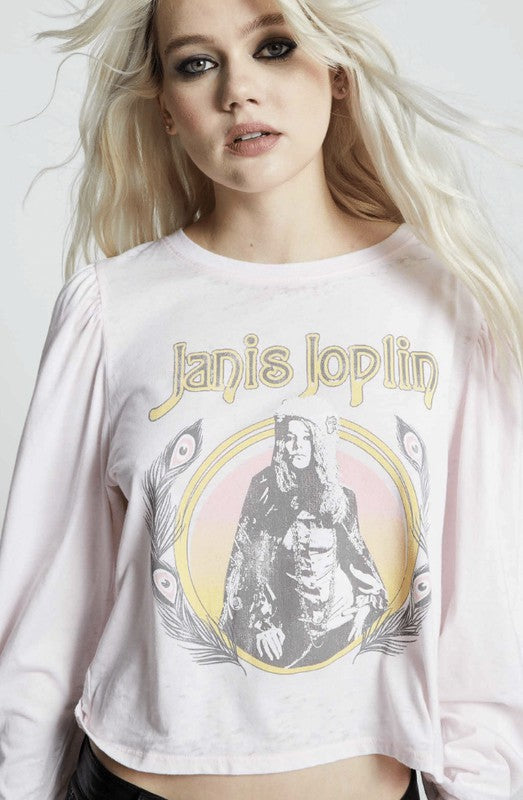 RECYCLED KARMA Janis Joplin Puff Long Sleeve Tee