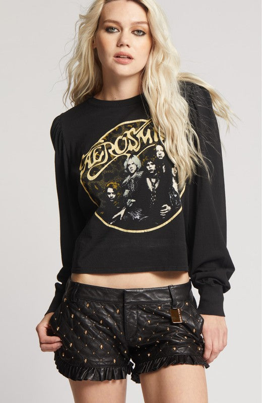 Recycled Karma Aerosmith Back In The Saddle Puff Long Sleeve Tee