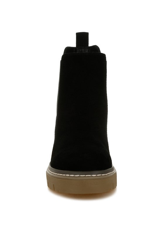 Rag Company Vostok Suede Chunky Chelsea Boots