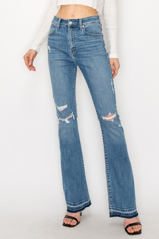 ARTEMIS VINTAGE HIGH RISE SKINNY BOOTCUT WITH RELEASE HEM JEANS