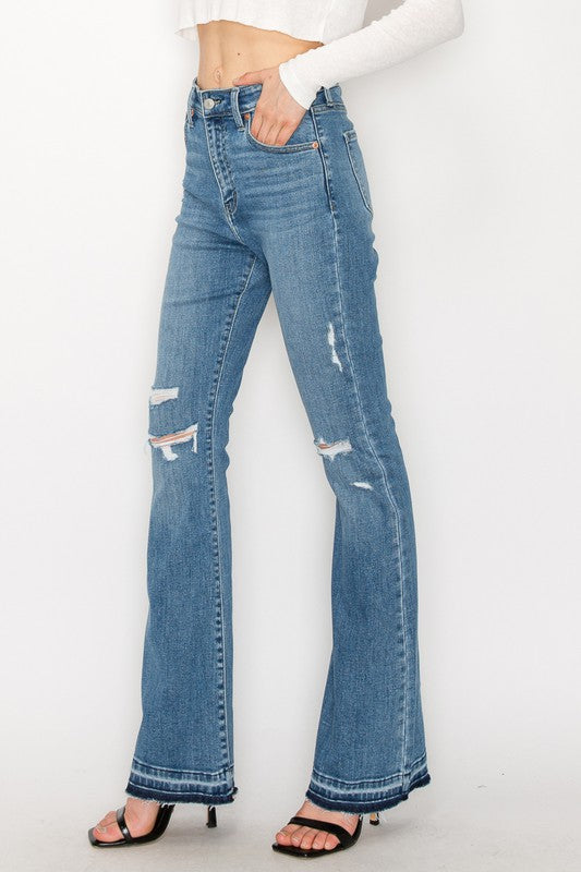 ARTEMIS VINTAGE HIGH RISE SKINNY BOOTCUT WITH RELEASE HEM JEANS