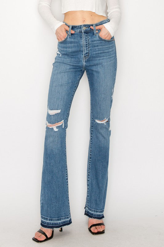 ARTEMIS VINTAGE HIGH RISE SKINNY BOOTCUT WITH RELEASE HEM JEANS