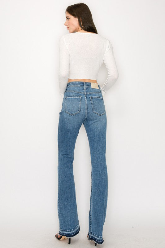 ARTEMIS VINTAGE HIGH RISE SKINNY BOOTCUT WITH RELEASE HEM JEANS