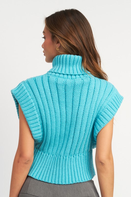 Emory Park RIBBED TURTLE NECK VEST