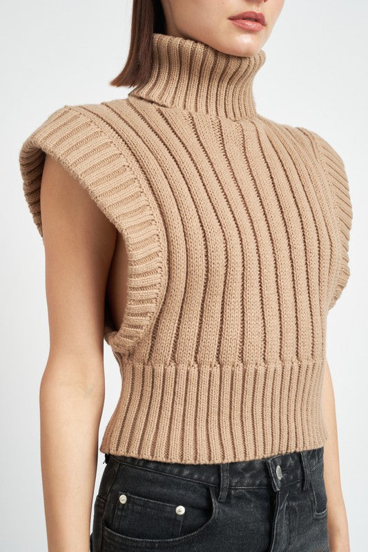 Emory Park RIBBED TURTLE NECK VEST