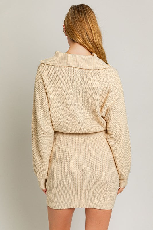 Le Lis Zipper Sweater Dress