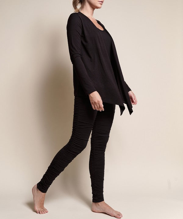 FABINA BAMBOO SIMPLE TIE FRONT CARDIGAN