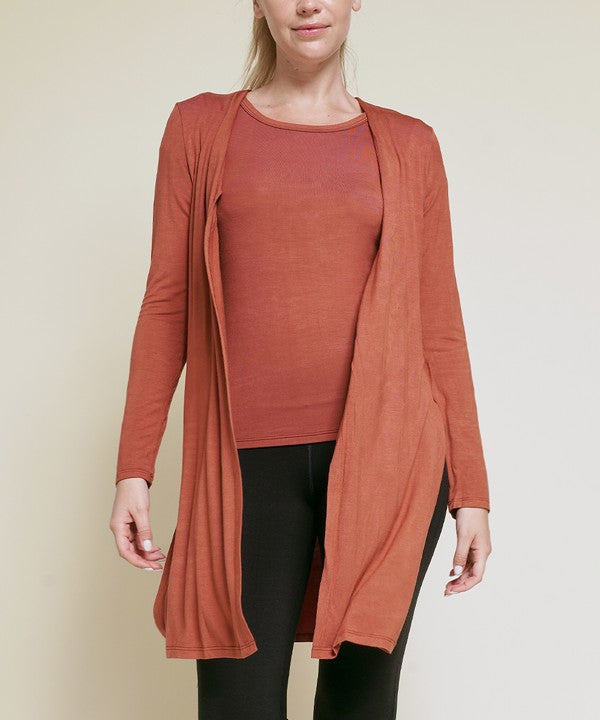 FABINA ORGANIC BAMBOO LONG CARDIGAN