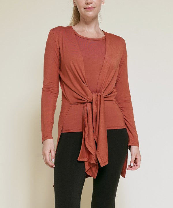 FABINA ORGANIC BAMBOO LONG CARDIGAN