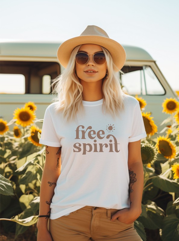 Free Spirit Crewneck Graphic Tee Plus Size