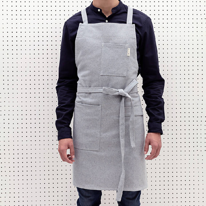 Meema Blue Crossback Bib Apron