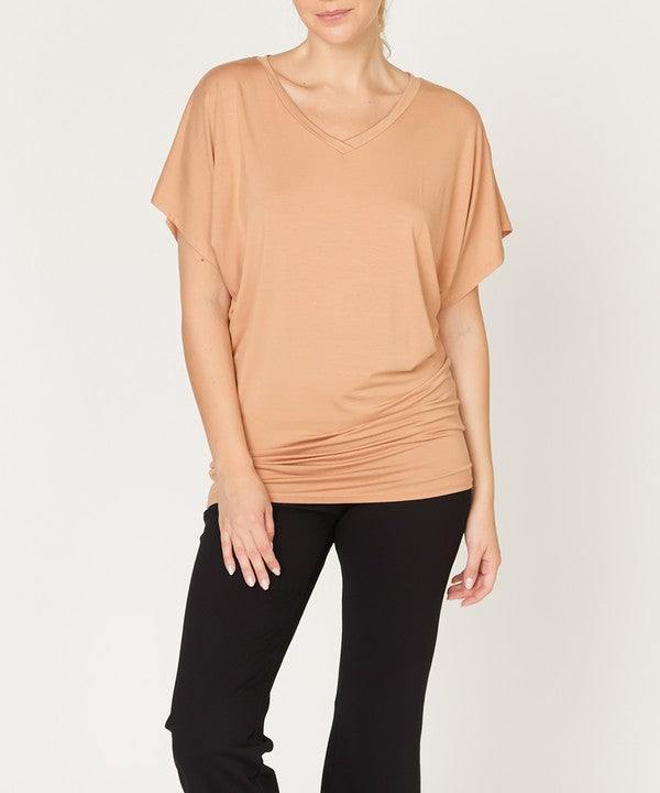 FABINA BAMBOO SIGNATURE DOLMAN SLEEVE TUNIC TOP