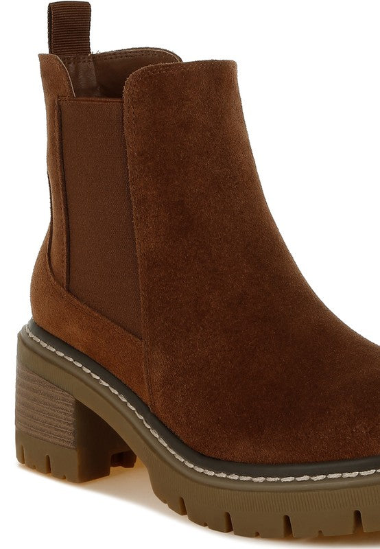 Rag Company Vostok Suede Chunky Chelsea Boots