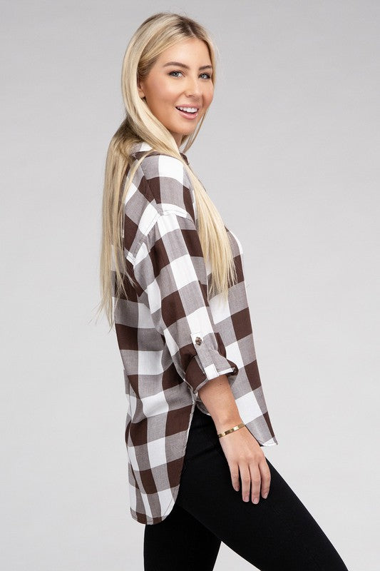 Ambiance Classic Plaid Flannel Shirt