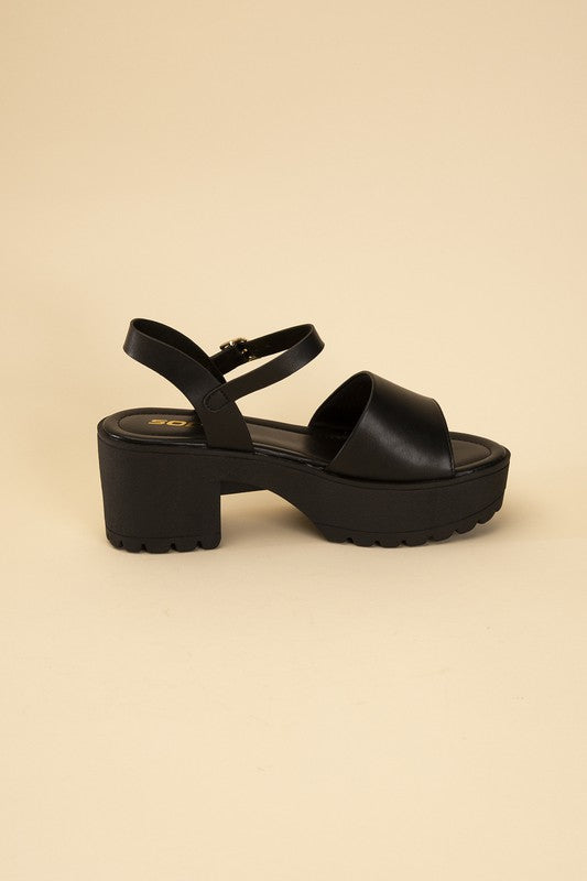 SODA STACIE Chunky Platform Sandals