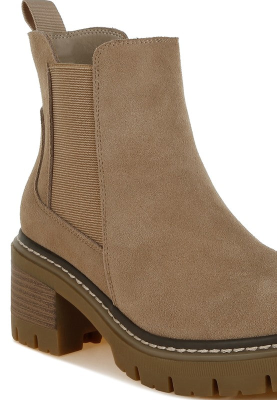 Rag Company Vostok Suede Chunky Chelsea Boots
