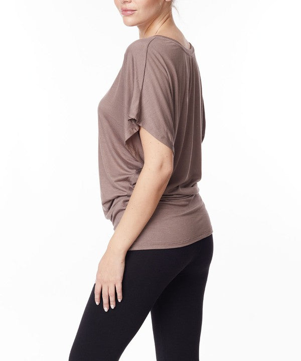 FABINA BAMBOO SIGNATURE DOLMAN SLEEVE TUNIC TOP