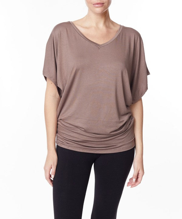 FABINA BAMBOO SIGNATURE DOLMAN SLEEVE TUNIC TOP