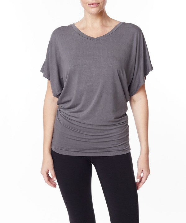 FABINA BAMBOO SIGNATURE DOLMAN SLEEVE TUNIC TOP