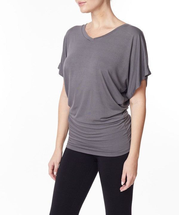 FABINA BAMBOO SIGNATURE DOLMAN SLEEVE TUNIC TOP