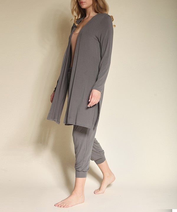 FABINA ORGANIC BAMBOO LONG CARDIGAN