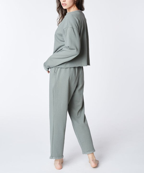 FABINA RECYCLED COTTON LOUNGEWEAR SET