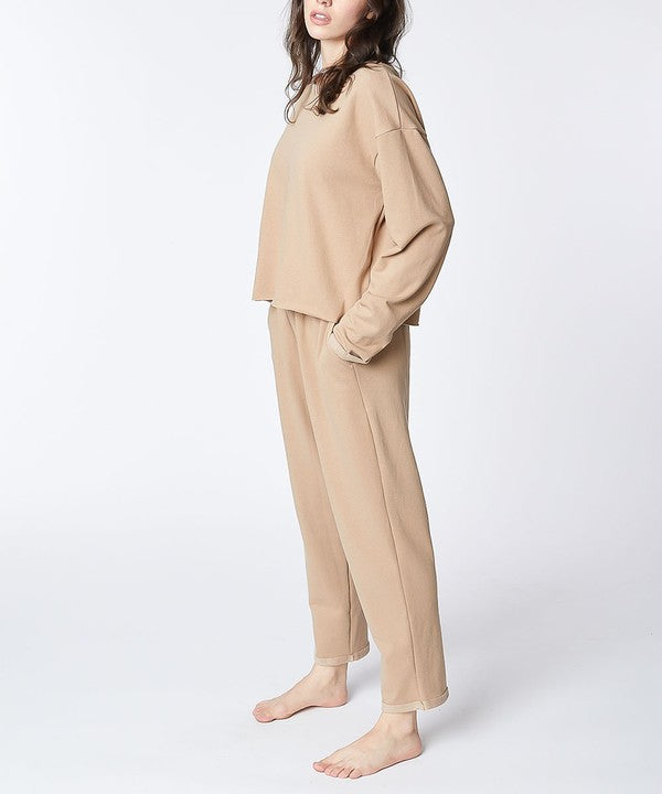 FABINA RECYCLED COTTON LOUNGEWEAR SET