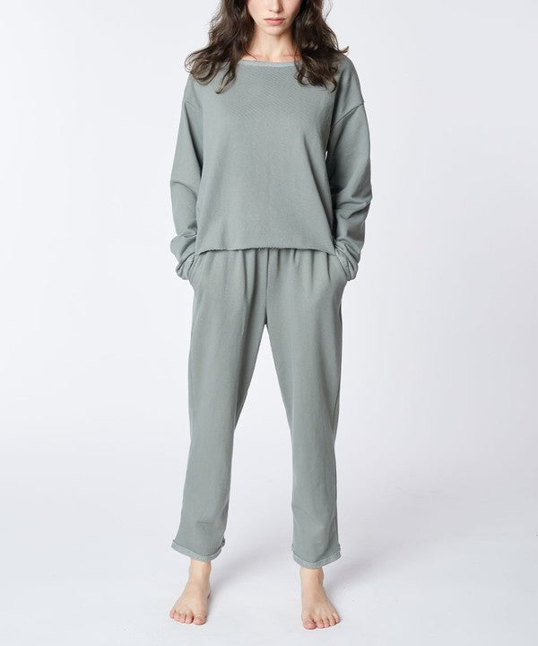 FABINA RECYCLED COTTON LOUNGEWEAR SET