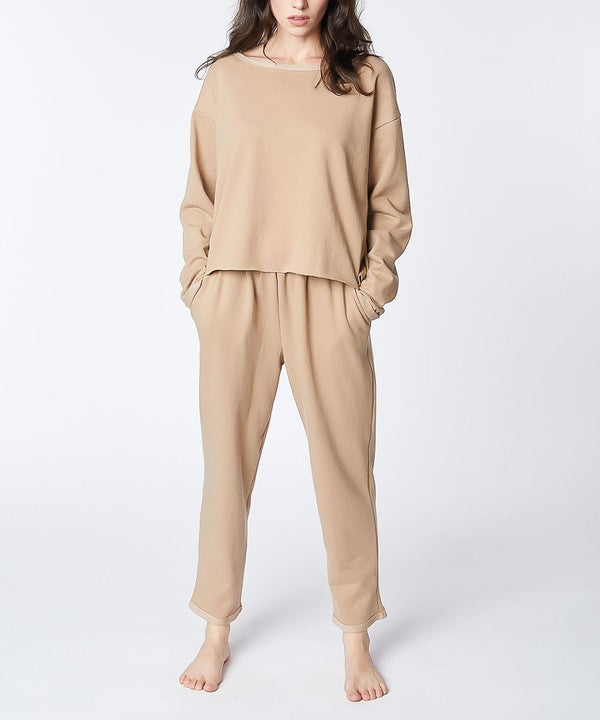 FABINA RECYCLED COTTON LOUNGEWEAR SET